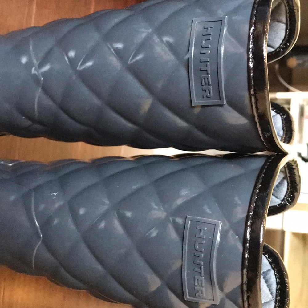 Hunter Refined Short Gloss Quilted Rain Boots. - Picture 4 of 4